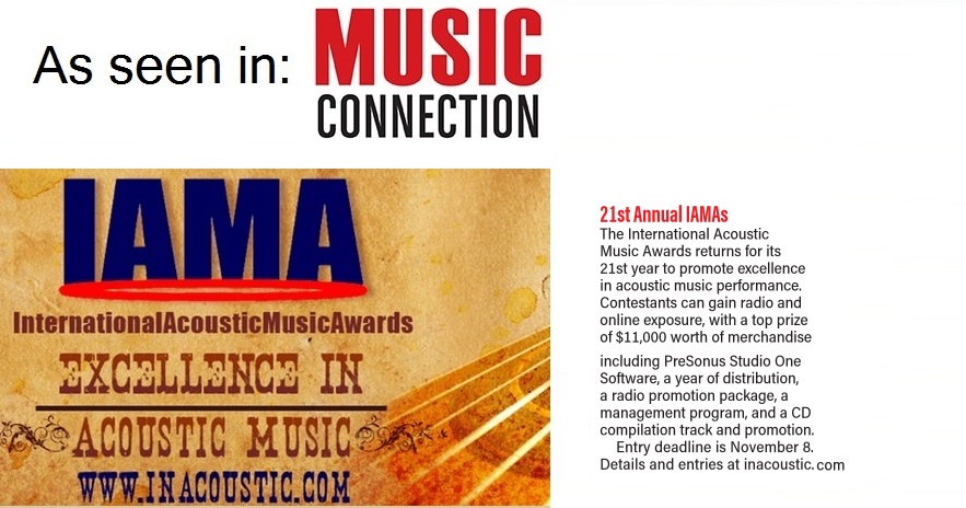 [As seen in the latest issue of <a href="/musicconnection/">Music Connection</a> magazine - November 2024 issue] Deadline Looms for the 21st Annual <a href="/inacoustic/">IAMA</a> IAMA (International Acoustic Music Awards):  
musicconnection.com/deadline-looms…