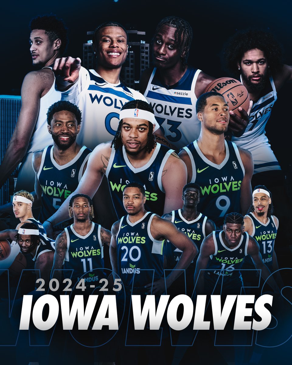 iawolves's tweet photo. INTRODUCING: YOUR 2024-25 IOWA WOLVES 🐺 https://t.co/XLlR4RBrRX