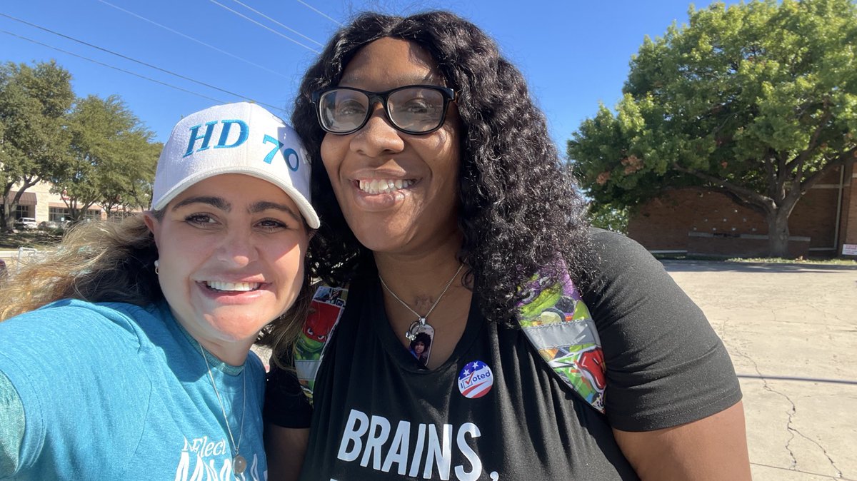 plesafortexas's tweet photo. Today is a great day to have your voice heard! Get in line to vote before 7pm and if you’re going to vote at Renner Frankford Library come say hi! #LetsGetThisWin 🩵🗳️ #HD70 #CollinCounty https://t.co/flHQYp0YCb