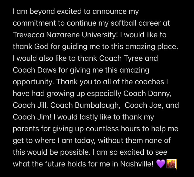 SuessAddison's tweet image. Can’t wait to be a Lady Trojan! @TNUsoftball @betyree @Dawsie12 @LasersScarlet07 @jgregorypitch2 @SoftballAviator