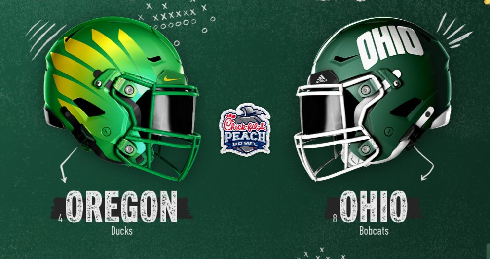 CareerCFB's tweet photo. #4 Oregon Ducks taking on #8 Ohio Bobcats in Round 2 of the CFB Playoffs https://t.co/GoAxe7wD61