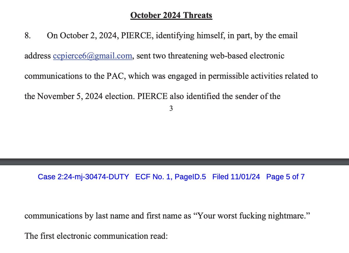 TylerMcBrien's tweet photo. In MI, a man is accused of threatening to kill a January 6th Committee witness and members of a PAC. In emails related to the latter threats, he allegedly claimed to belong to "Americanpatriot three" a group of current and former US military and law enforcement—via @SeamusHughes https://t.co/7ia425qjt0