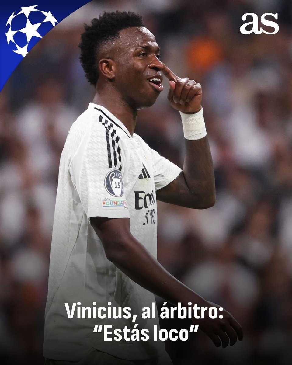 💥 Vinicius, al árbitro: “Estás loco”

❌ Vincic le perdonó la expulsión al brasileño tras dirigirse a él en tono despectivo en el minuto 70

🟨 Solo vio la tarjeta amarilla

🤔 ¿Tú qué piensas de la actitud que tuvo en el partido?