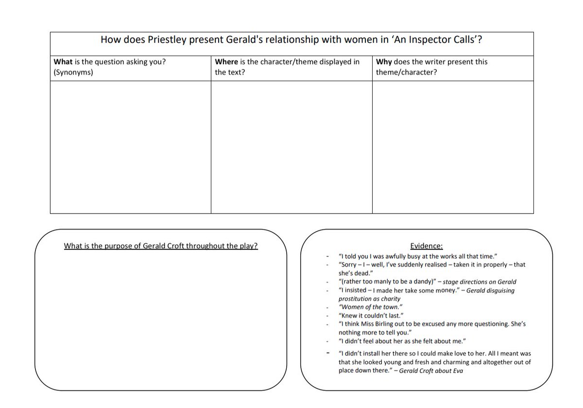 I used to often stress the importance of planning before students tackle lit questions, but rarely showed them what effective planning looks like.

I now use my 3WS method under the visualiser to break down the question with students.

dropbox.com/scl/fo/d8uktpu…