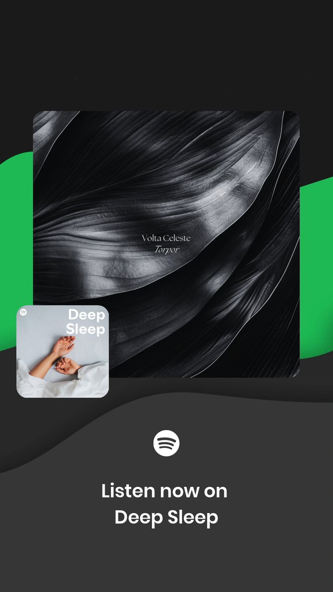 Thanks for adding Volta Celeste - Torpor
on "Deep Sleep"💚

Find it here ⬇️
shorturl.at/rHJoj

<a href="/Domy_Castellano/">Domy Castellano</a>
<a href="/spotifyartists/">Spotify for Artists</a>
@valleyvrecords

#ambient #valleyviewrecords #editorial #spotify #playlist