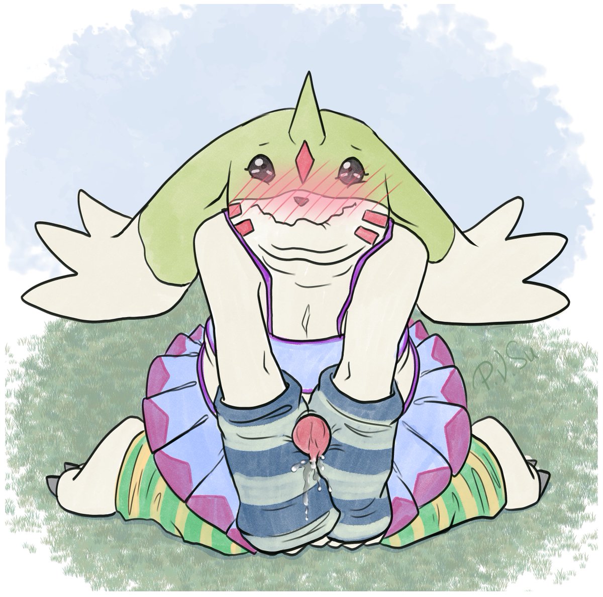 New femboy for you~

#digimon, #デジモン,#galgomo,#gargomon