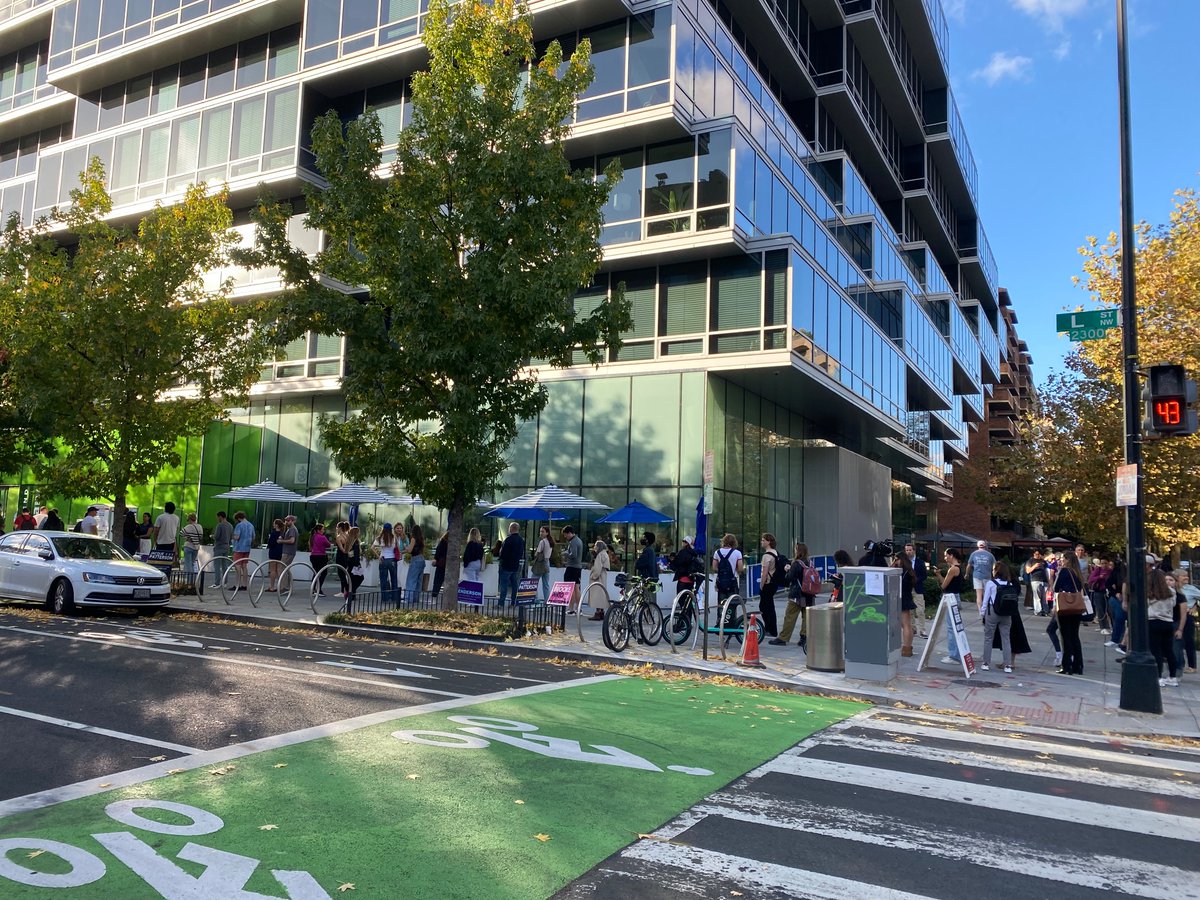 Massive voting line in central DC (23rd and L Street NW ). #Election2024