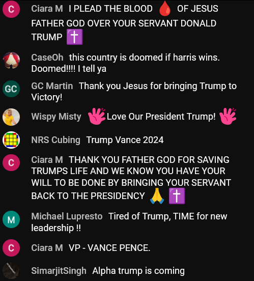 Gesunde Menschen versameln sich für die #USAElection2024 
Trump einfach Heiland!