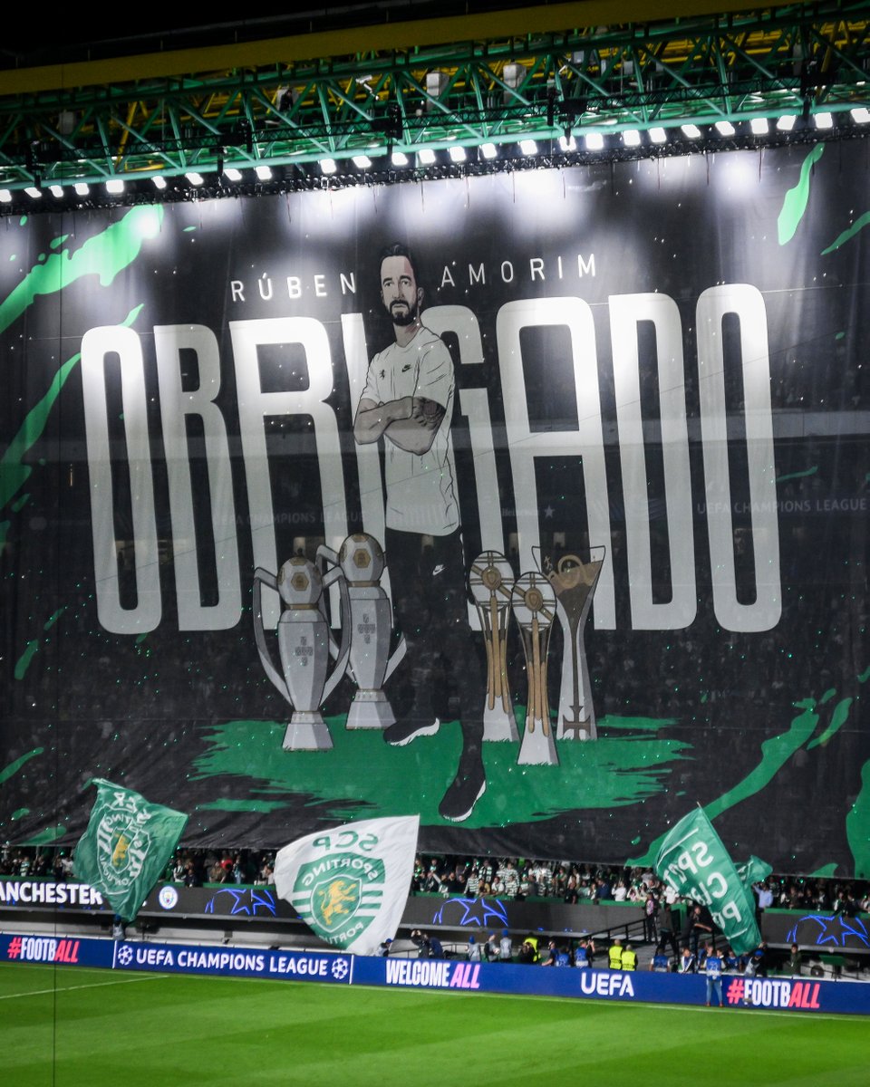 Sporting honored Rúben Amorim before his final home game with the club 💚