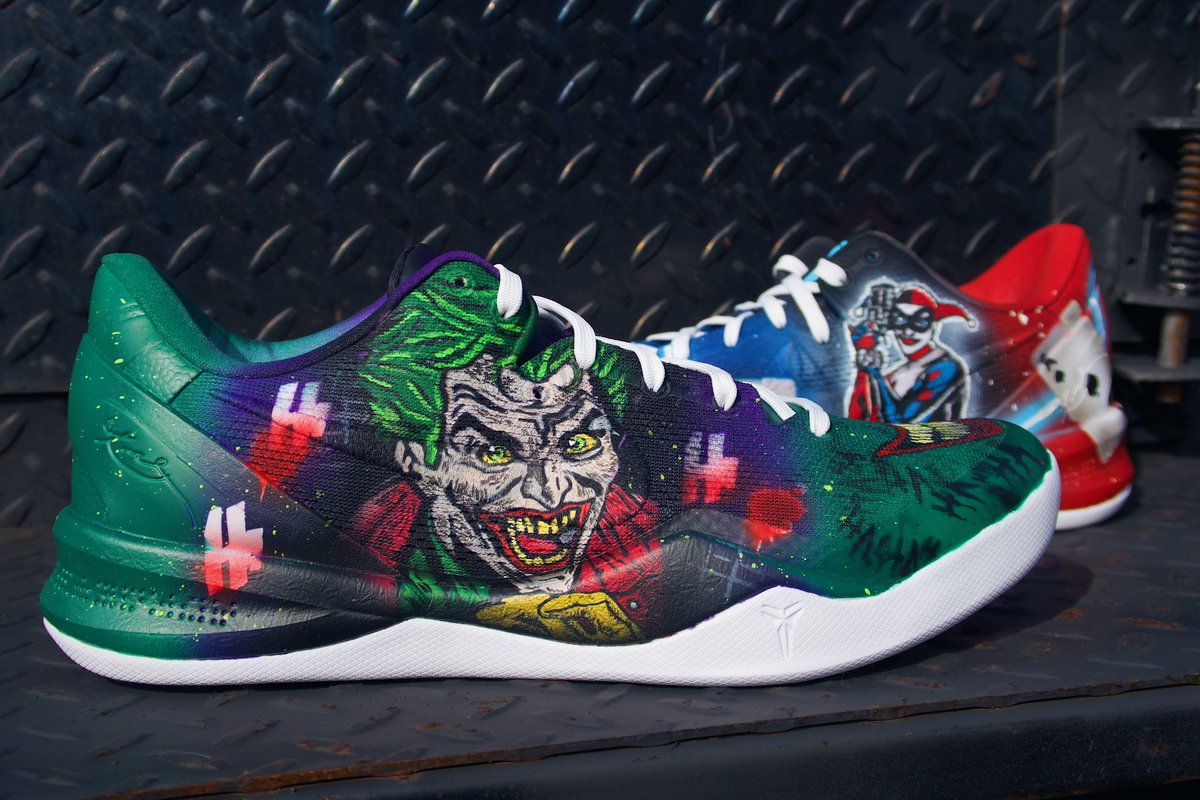 _birdcustoms's tweet photo. Having fun with it! 😉 

#basketball #customs #joker #harleyquinn #kobe https://t.co/xhAdWo77pC
