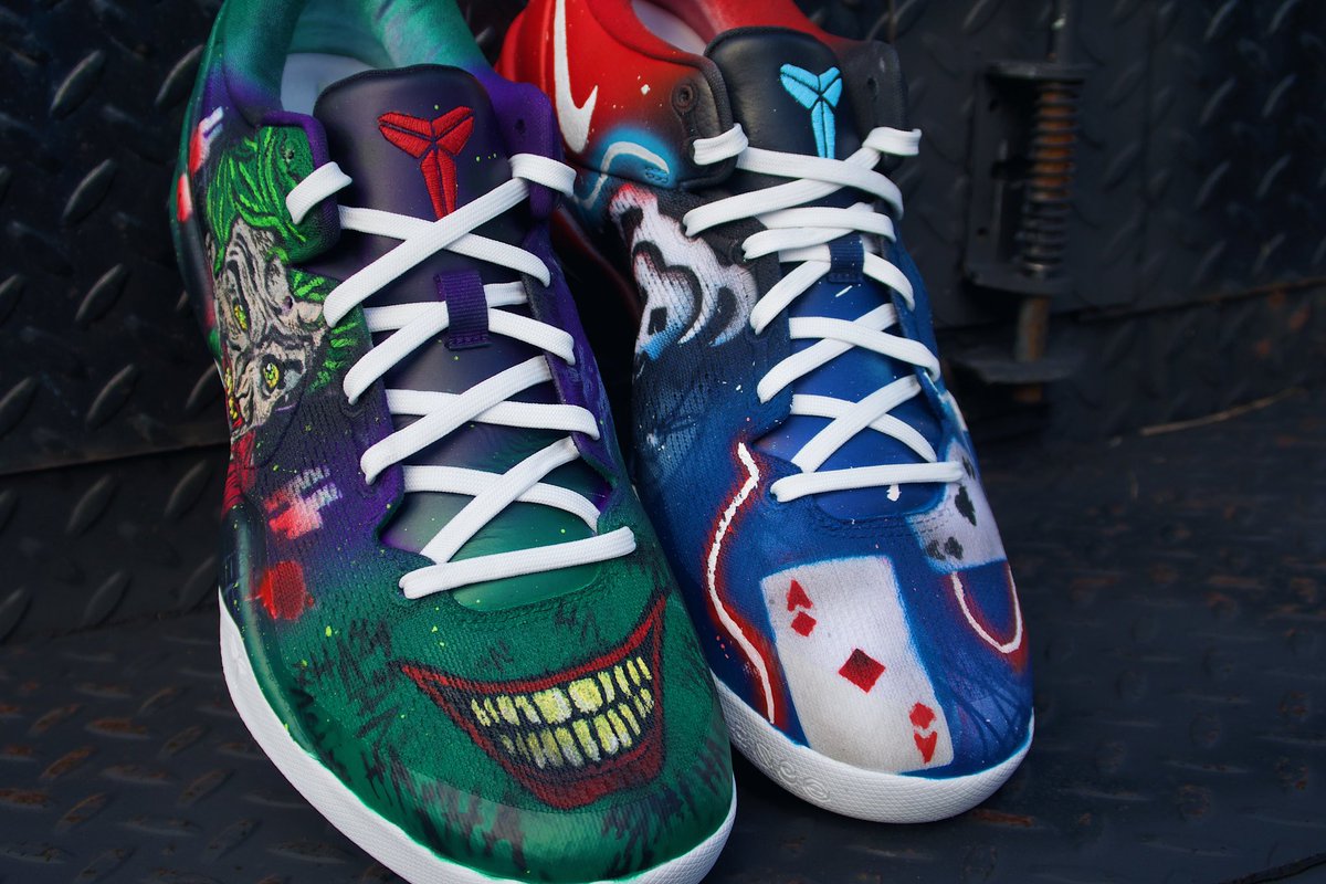 _birdcustoms's tweet photo. Having fun with it! 😉 

#basketball #customs #joker #harleyquinn #kobe https://t.co/xhAdWo77pC