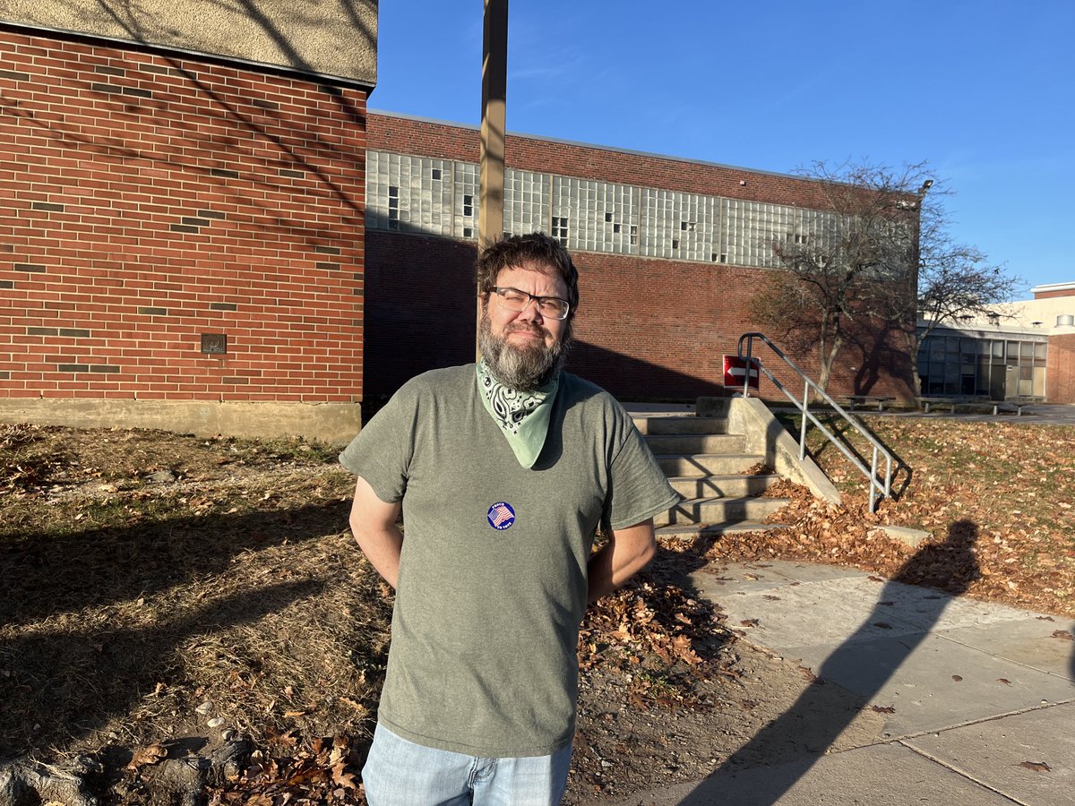 Groton voter Matthew Beebe, outside Fitch High School Tuesday, said he votes every single chance he gets. “I believe it’s a priority,” he said.