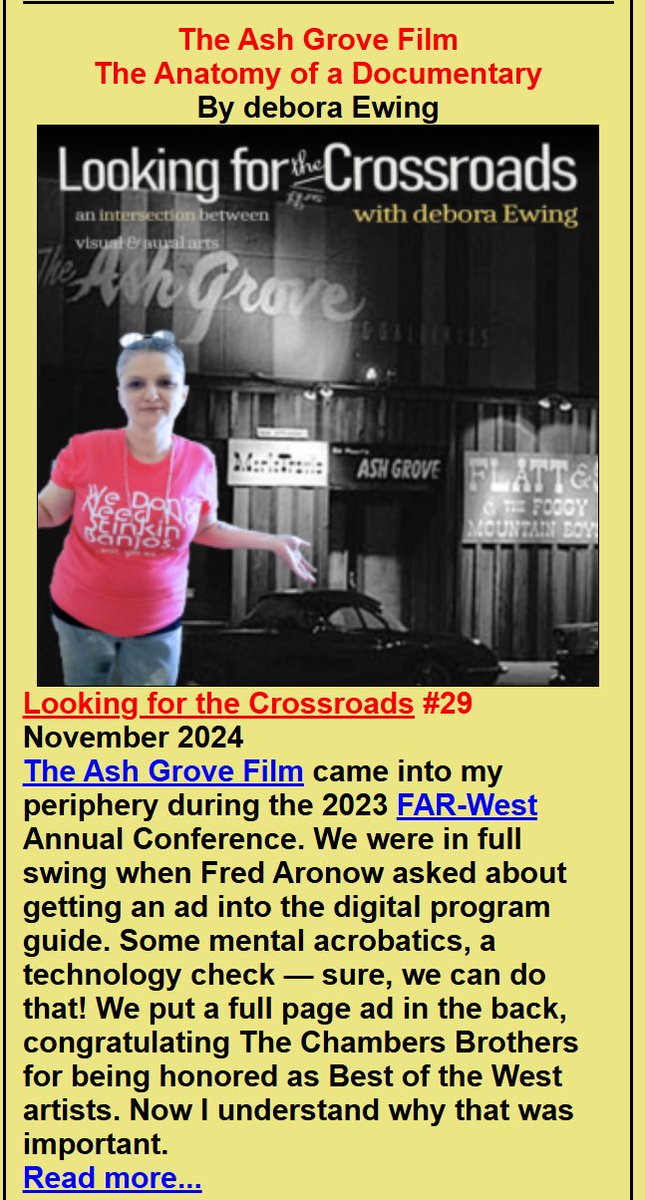 FolkWorks's tweet photo. Here's the Nov 2024 @FolkWorks Newsletter - blogs, articles, recommended videos &amp; featured touring musicians.
Click https://t.co/jG4wT1ZuPT to read the latest blogs from Susie Glaze, @DebsValidation, Terry Paul Roland, &amp; more.  
Subscribe at https://t.co/NUbpg1VdI8. https://t.co/z8LBdcpeTO