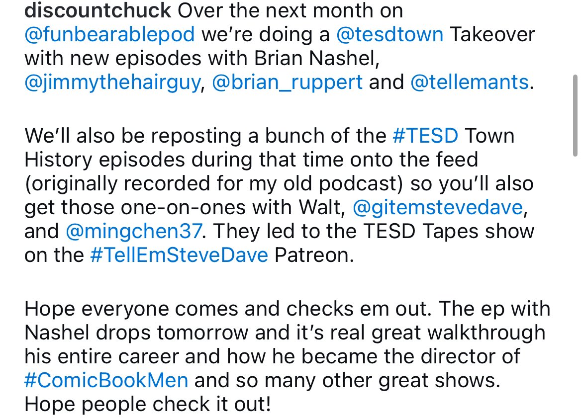 Chuck Staton (@discountchuck) on Twitter photo Starts tomorrow 🤘
<a href="/funbearablepod/">funbearablepod</a> <a href="/Tesdtown/">TESD Town</a> <a href="/jimmythehairguy/">Jimmy</a> <a href="/Brianruppert/">Brian Ruppert</a> <a href="/TellEmSteveDave/">Bryan Johnson</a> <a href="/sundayjeff/">booyah</a> <a href="/GitEmSteveDave/">TheBrettMaherOfTweets</a> <a href="/mingchen37/">Ming Chen</a> #tesd #tellemstevedave Starts tomorrow 🤘
<a href="/funbearablepod/">funbearablepod</a> <a href="/Tesdtown/">TESD Town</a> <a href="/jimmythehairguy/">Jimmy</a> <a href="/Brianruppert/">Brian Ruppert</a> <a href="/TellEmSteveDave/">Bryan Johnson</a> <a href="/sundayjeff/">booyah</a> <a href="/GitEmSteveDave/">TheBrettMaherOfTweets</a> <a href="/mingchen37/">Ming Chen</a> #tesd #tellemstevedave