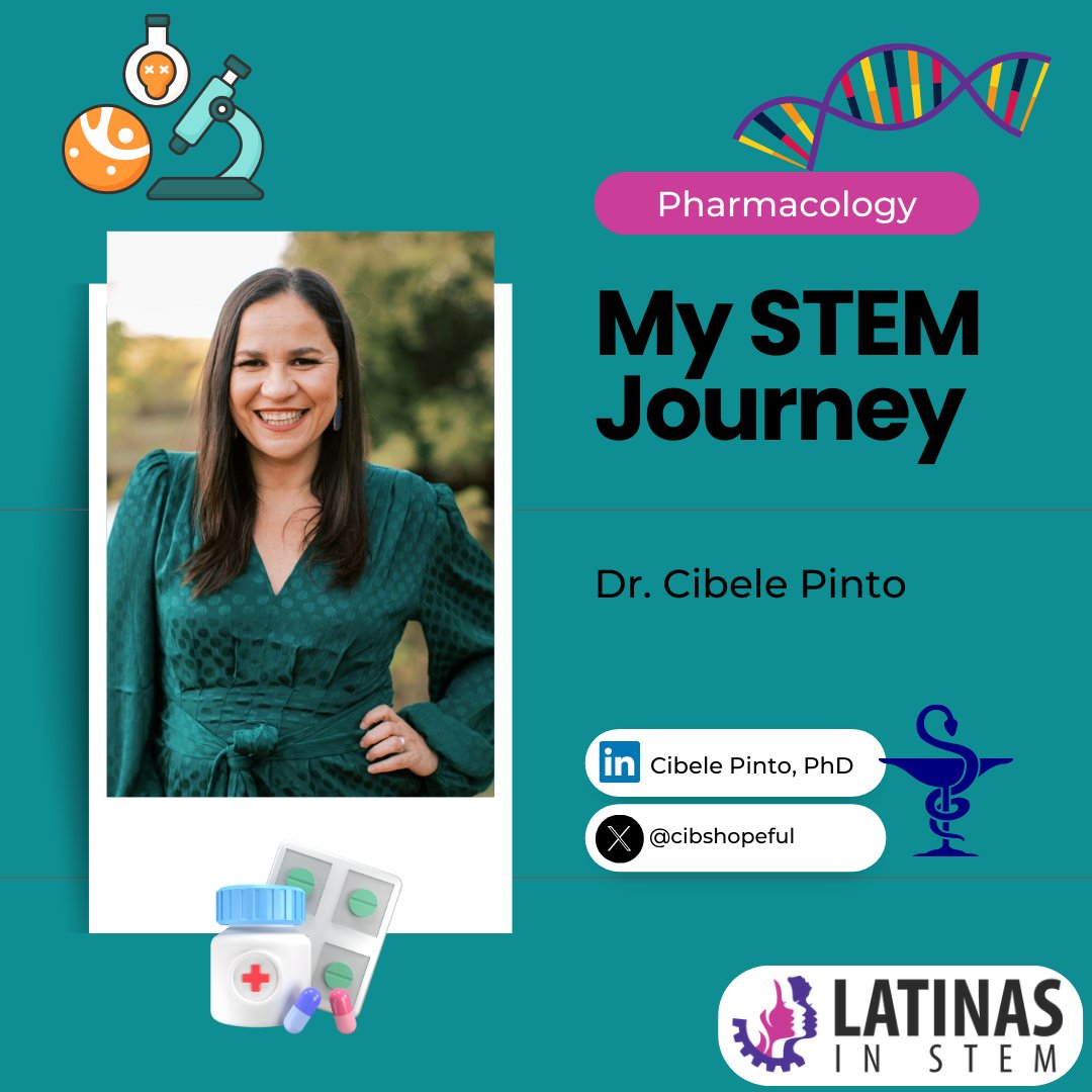 LatinasinSTEM's tweet image. Check out Dr. Cibele Pinto's @cibshopeful STEM journey and discover Pharmacology! She is featured on our blog!
Click on the link to read below ⬇️
latinasinstem.com/blog/my-stem-j…
#LatinasinSTEM #latinas #STEM #science #pharmacology #latinasinpharmacology
