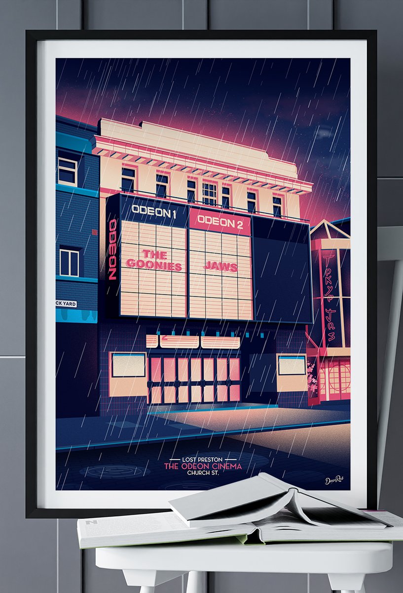 DaveRobDesign's tweet image. My Odeon Preston print can be personalised with any favourite film on Screens 1 and 2. daverobshop.com #visitpreston #preston