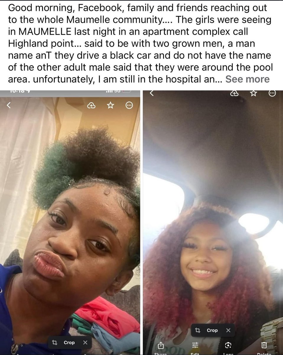 LRHN_Cash's tweet image. Missing 13 year old &amp;amp; 15 year old in maumelle went missing today was last seen at an apartment complex called highland point. Rumors has it that both of them might be with two grown men. One is 15 the other one is 13.
