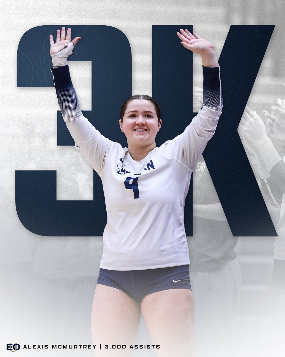 EOUAthletics's tweet photo. ๐ฉ๐ผ๐บ๐ ๐๐ฌ๐จ๐น
A big shoutout to Alexis McMurtrey for setting the all-time service ace record and surpassing 3,000 career assists!
#MountUp | #EOUvb https://t.co/JKq2bRW5fn