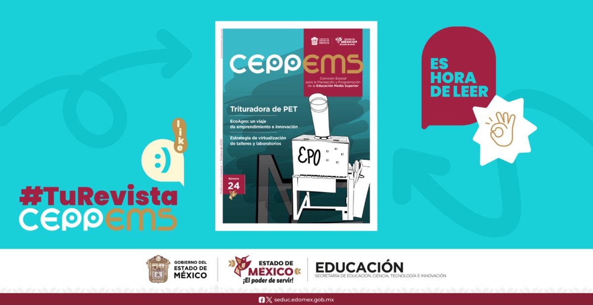 JiloCECYTEM's tweet photo. Conoce el futuro de la educación en #turevistaceppems proyectos de reciclaje, tecnología, lenguaje inclusivo y más. Léela aquí 📷 https://t.co/aWVe2muzHy
@SEMSedomex 
@DGEMSedomex https://t.co/09PAl2ZCdc