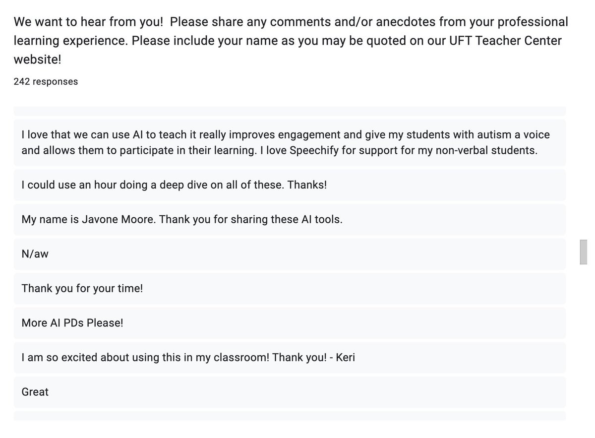 An amazing two back-to-back Intro-to-AI-in-Education session with my thought-partner and friend, <a href="/CuomoHanley/">Christine Hanley</a> . Thankful to the <a href="/UFTTchrCENTER/">UFT Teacher Center</a> and <a href="/magicschoolai/">MagicSchool AI 💜 🪄✨</a> for allowing me to lead in this work!  Eager to keep learning and growing in this field.#magicschool #chatgpt #openAI