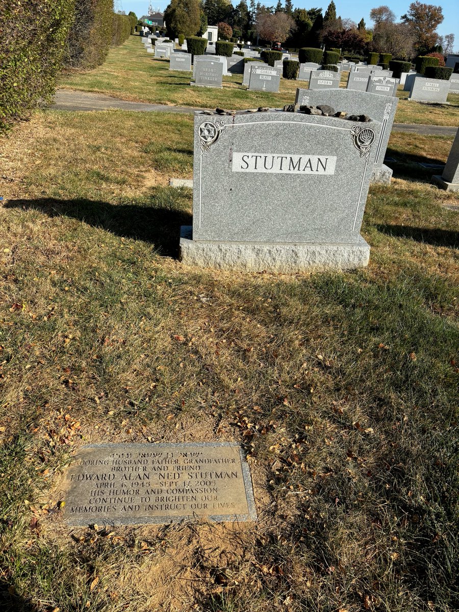 Spending the day GOTV with my friend Laura in NE Philly, 3 blocks from where my mom grew up. Spoke with immigrants who made me feel proud to be American. Also got to visit my dad's grave—asked him to watch over all the litigators gearing up for a big fight. Let's go democracy!