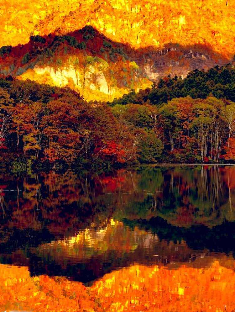 🍁𝔾𝕠𝕠𝕕 𝕄𝕠𝕣𝕟𝕚𝕟𝕘 ☀︎*.｡🍁🍂🌾
⭐️✨。.:＊゜✴️✨。.:＊゜✨。.:✴️゜
The moment of sunrise at Kagamiike Pond in Nagano, Japan.(The photogr📸©️teruru112,#Lemon8, 🍋🍁🌾