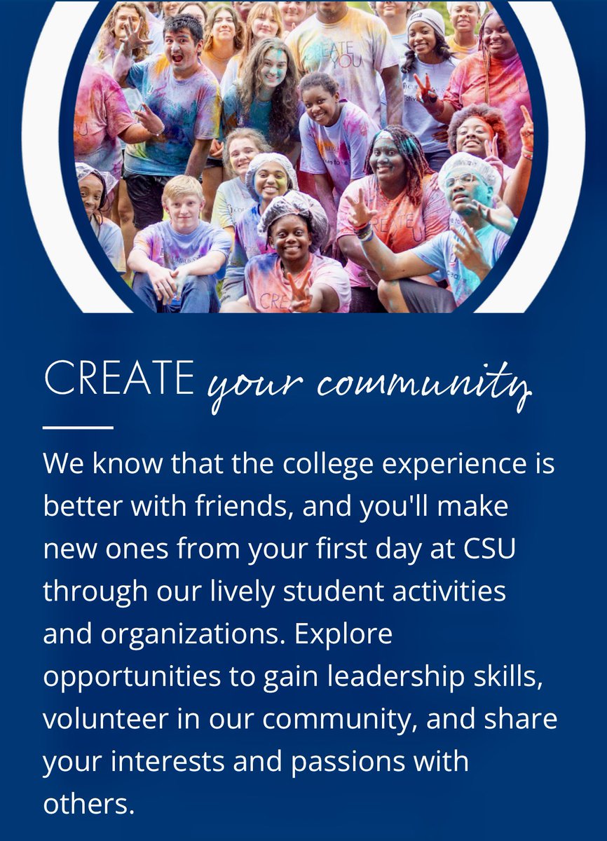 Admissions_CSU's tweet image. At CSU, you’ll find more than just a campus. You’ll find a community that feels like home, friendships that last, and endless opportunities to grow. Make CSU your home, and start creating your future today! #ApplyForFree #FutureCougars #CSUCommunity #createyouatcsu