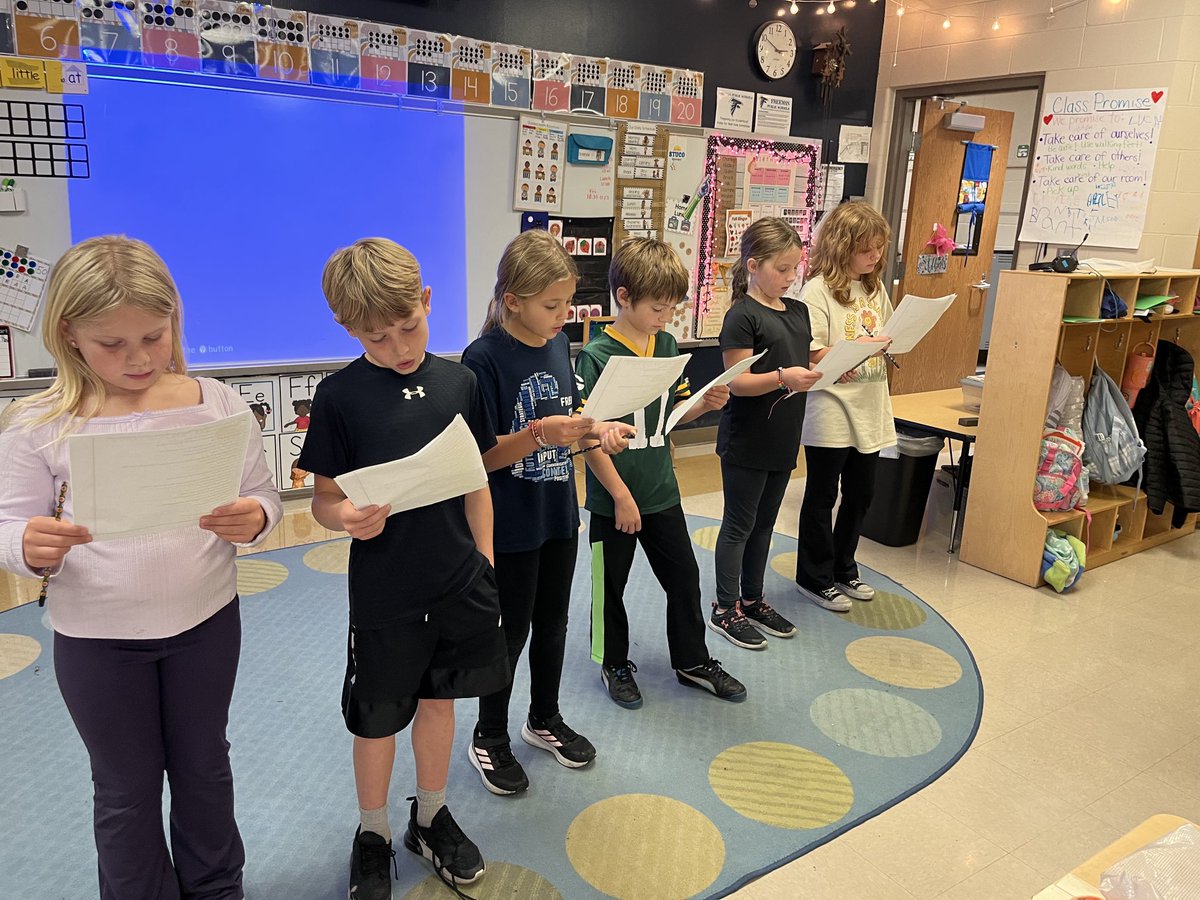 Finishing up our #ReadersTheater. We found our voices and discovered a poem is more fun with expression! #fluency #expression #readingisfun #freemanfalcons