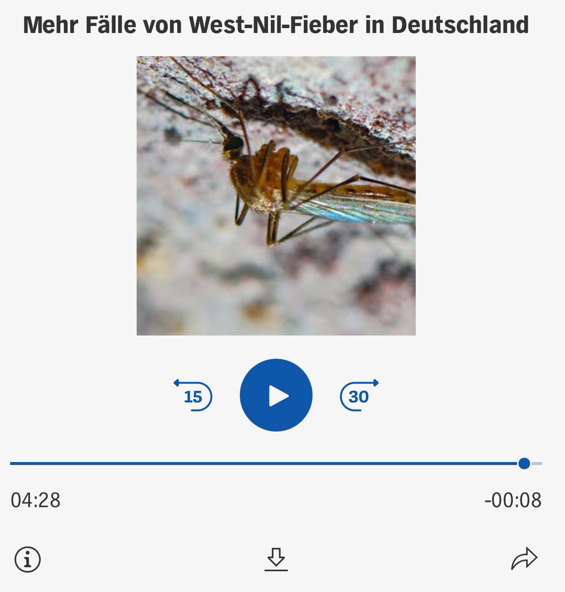Jonas Schmidt-Chanasit (@chanasitjonas) on Twitter photo Wir verzeichnen deutlich mehr Nachweise des West-Nil-Virus 🦠 bei Blut 🩸 Spendern in #Deutschland 🇩🇪 als in den Vorjahren. Darüber habe ich heute mit meinem geschätzten Kollegen Martin Beer <a href="/Loeffler_News/">Friedrich-Loeffler-Institut</a> im @NDRinfo gesprochen. Fazit 👉Es gibt keinen Grund zur Sorge und das Wir verzeichnen deutlich mehr Nachweise des West-Nil-Virus 🦠 bei Blut 🩸 Spendern in #Deutschland 🇩🇪 als in den Vorjahren. Darüber habe ich heute mit meinem geschätzten Kollegen Martin Beer <a href="/Loeffler_News/">Friedrich-Loeffler-Institut</a> im @NDRinfo gesprochen. Fazit 👉Es gibt keinen Grund zur Sorge und das