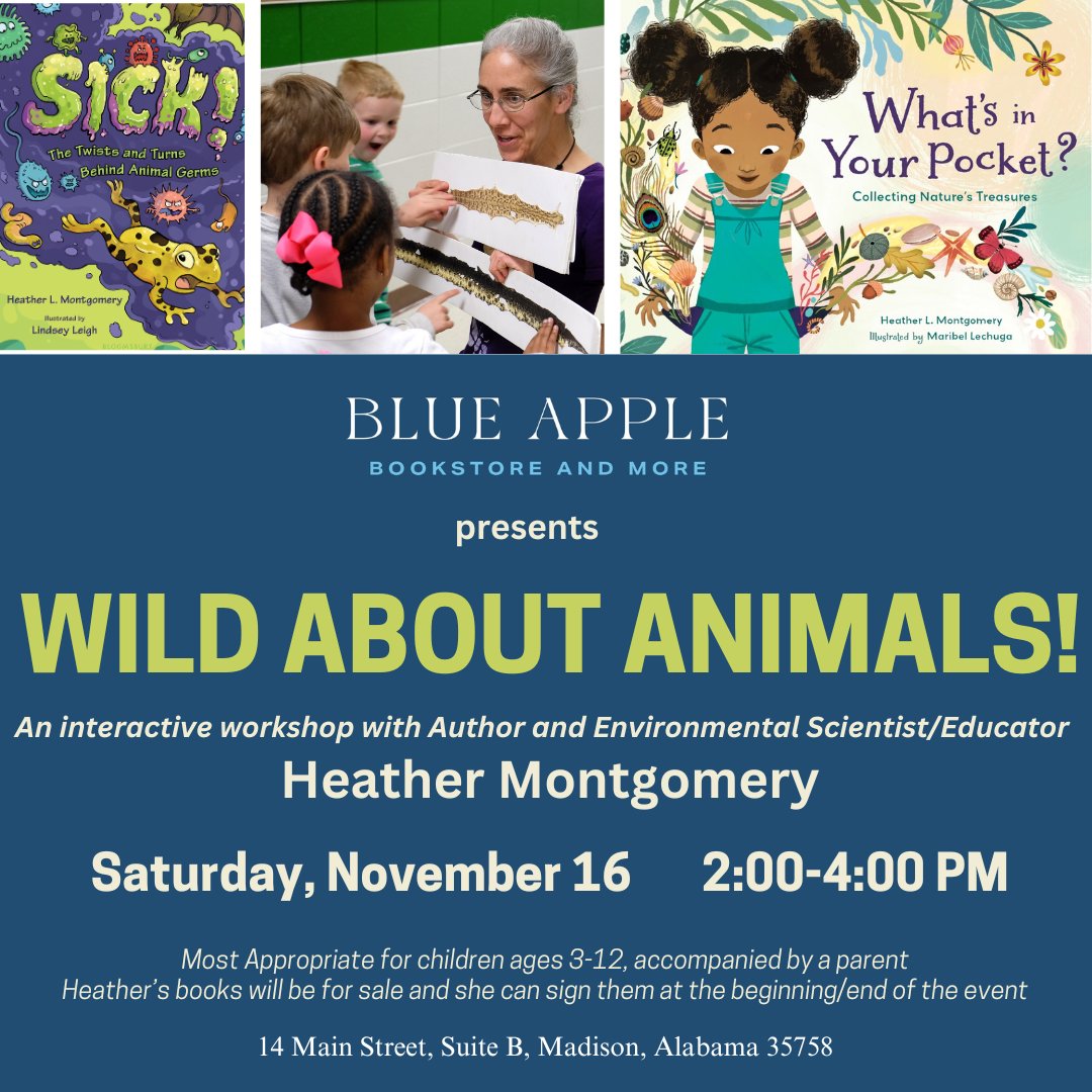 Heather L Montgomery (@heatherlmont) on Twitter photo Join me to celebrate my latest books and this NEW indie bookstore in Madison, Alabama!
Event Link: facebook.com/events/8528979…
<a href="/charlesbridge/">Charlesbridge</a> <a href="/bloomsburykids/">BloomsburyUS Kids/YA</a> Join me to celebrate my latest books and this NEW indie bookstore in Madison, Alabama!
Event Link: facebook.com/events/8528979…
<a href="/charlesbridge/">Charlesbridge</a> <a href="/bloomsburykids/">BloomsburyUS Kids/YA</a>