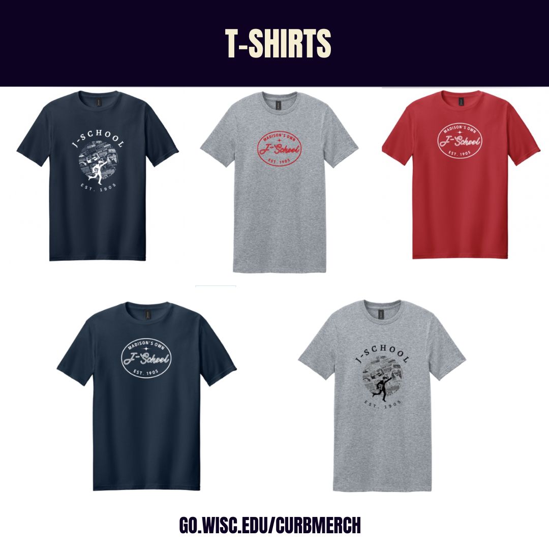 curbmag's tweet photo. It’s time! The online shop for J-School merchandise and apparel is here! It closes next Thursday, Nov. 14 at 11:59 p.m. There are 16 items to choose from!👕 

All of the items can be found here: https://t.co/flaP5ZDmLE

All proceeds go to the 2024 edition of Curb, Curb: Blaze! https://t.co/A890MSUV2F