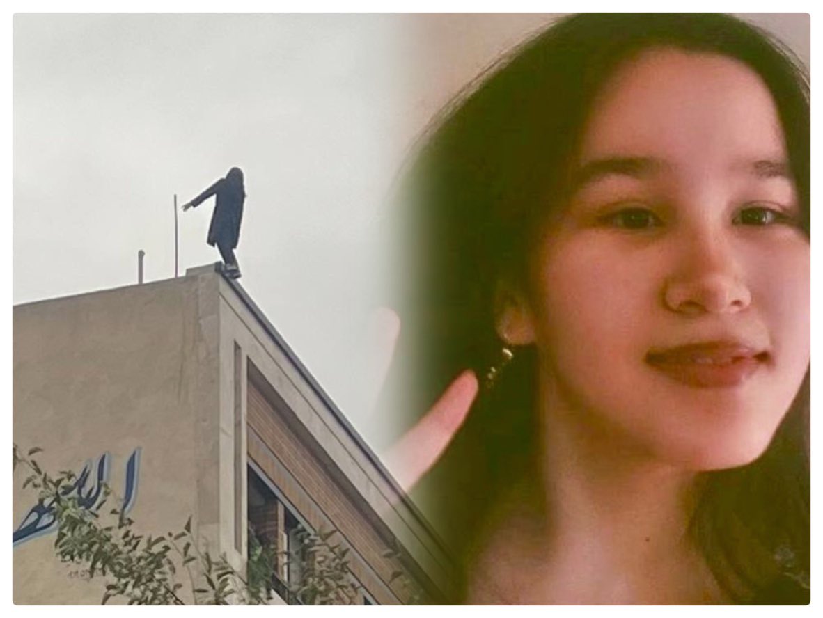 Voyez, entendez, #ArezooKhavari, seize ans, jeune âme brisée sur le pavé froid d’un monde indifférent qui a fermé ses yeux. Elle, enfant de la liberté étouffée, a choisi le ciel et la chute, pour échapper au poids d’un voile forcé, au carcan d’une norme injuste. Elle a dansé,