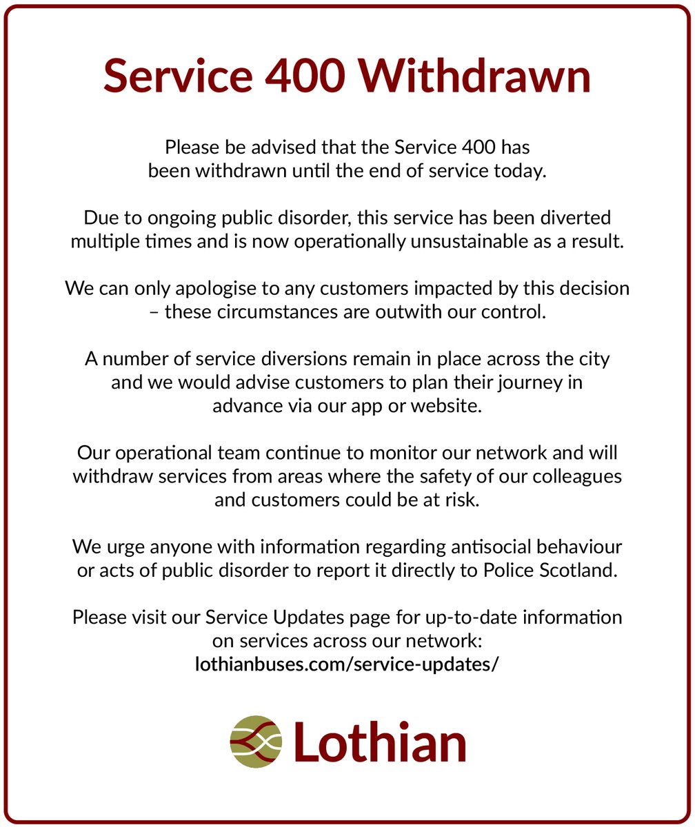 Lothian Buses tweet media