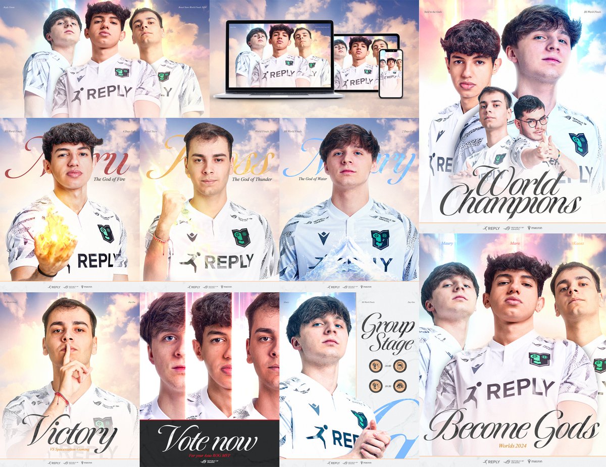 Spirer (@spirerdesign) on Twitter photo BECOME GODS ๐๐ฅโก๏ธ
Worlds 2024 <a href="/Reply_Totem/">REPLY TOTEM</a>
For the last chapter of 2024 we decided to re-imagine our players as gods, each of them represented by their own elements, very proud of the outcome and of the players for an insane tournament, next time the trophy is ours! BECOME GODS ๐๐ฅโก๏ธ
Worlds 2024 <a href="/Reply_Totem/">REPLY TOTEM</a>
For the last chapter of 2024 we decided to re-imagine our players as gods, each of them represented by their own elements, very proud of the outcome and of the players for an insane tournament, next time the trophy is ours!