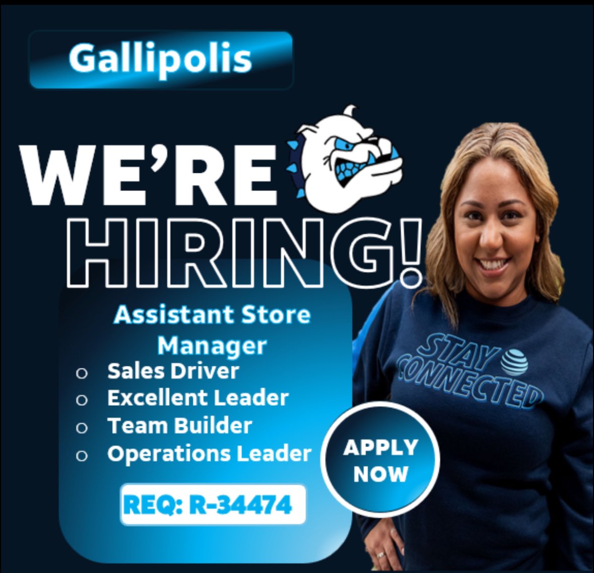 Jamie Placco Wolfley 💖 (@jamie_wolfley17) on Twitter photo 📣‼️ Are you ready to take that next step in your career?
The DawgPound is looking for a strong leader who is passionate about driving sales and motivating others to join our team as an Assistant Store Manager in Gallipolis, OH!
Don't delay & apply today 🌐💙🏆
<a href="/DaleB1/">Dale S. Brown</a> <a href="/404girl/">Betsy Francis</a> 📣‼️ Are you ready to take that next step in your career?
The DawgPound is looking for a strong leader who is passionate about driving sales and motivating others to join our team as an Assistant Store Manager in Gallipolis, OH!
Don't delay & apply today 🌐💙🏆
<a href="/DaleB1/">Dale S. Brown</a> <a href="/404girl/">Betsy Francis</a>