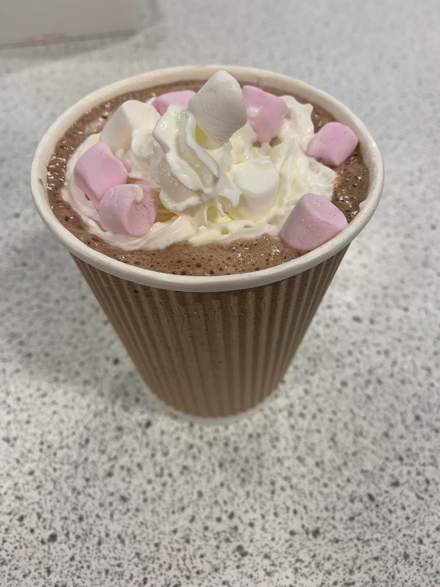 StBensHFT's tweet photo. Hot Chocolate - The perfect addition to our menu this week.  @stbenedictsren Baristas were learning how to make it for sit in customers and takeaway orders. https://t.co/R3IOEwN170