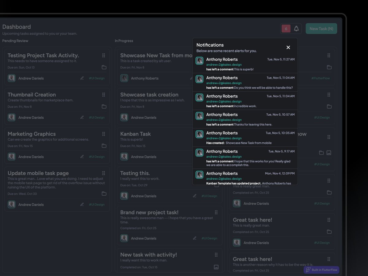design_nocodeio's tweet photo. A few stills from the #commandk menu and notifications. https://t.co/RIPM4OjkYE