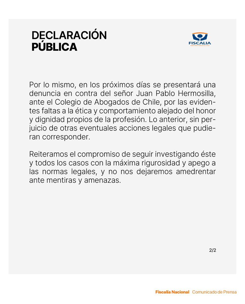 Fiscalía Nacional tweet media