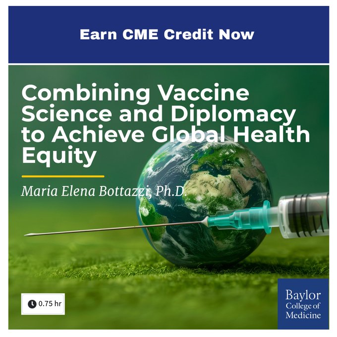 BCM Clinician Resources (@bcmcme) on Twitter photo Great talk, topic, and speaker.
Earn #CME by watching this presentation by Dr. <a href="/mebottazzi/">Maria Elena Bottazzi</a> from <a href="/bcmhouston/">BCMHouston</a> <a href="/BCM_TropMed/">BCM_TropMed</a> <a href="/ASTMH/">ASTMH</a>.
🗣️
clinicianresources.bcm.edu/learning/depar…
Sign up for the CME newsletter to get alerted to talks like this. 📰clinicianresources.bcm.edu/about/newslett…
<a href="/WiParasitology/">Women In Parasitology</a> <a href="/Women_in_ID/">Women In Infectious Diseases (WIID)</a> Great talk, topic, and speaker.
Earn #CME by watching this presentation by Dr. <a href="/mebottazzi/">Maria Elena Bottazzi</a> from <a href="/bcmhouston/">BCMHouston</a> <a href="/BCM_TropMed/">BCM_TropMed</a> <a href="/ASTMH/">ASTMH</a>.
🗣️
clinicianresources.bcm.edu/learning/depar…
Sign up for the CME newsletter to get alerted to talks like this. 📰clinicianresources.bcm.edu/about/newslett…
<a href="/WiParasitology/">Women In Parasitology</a> <a href="/Women_in_ID/">Women In Infectious Diseases (WIID)</a>