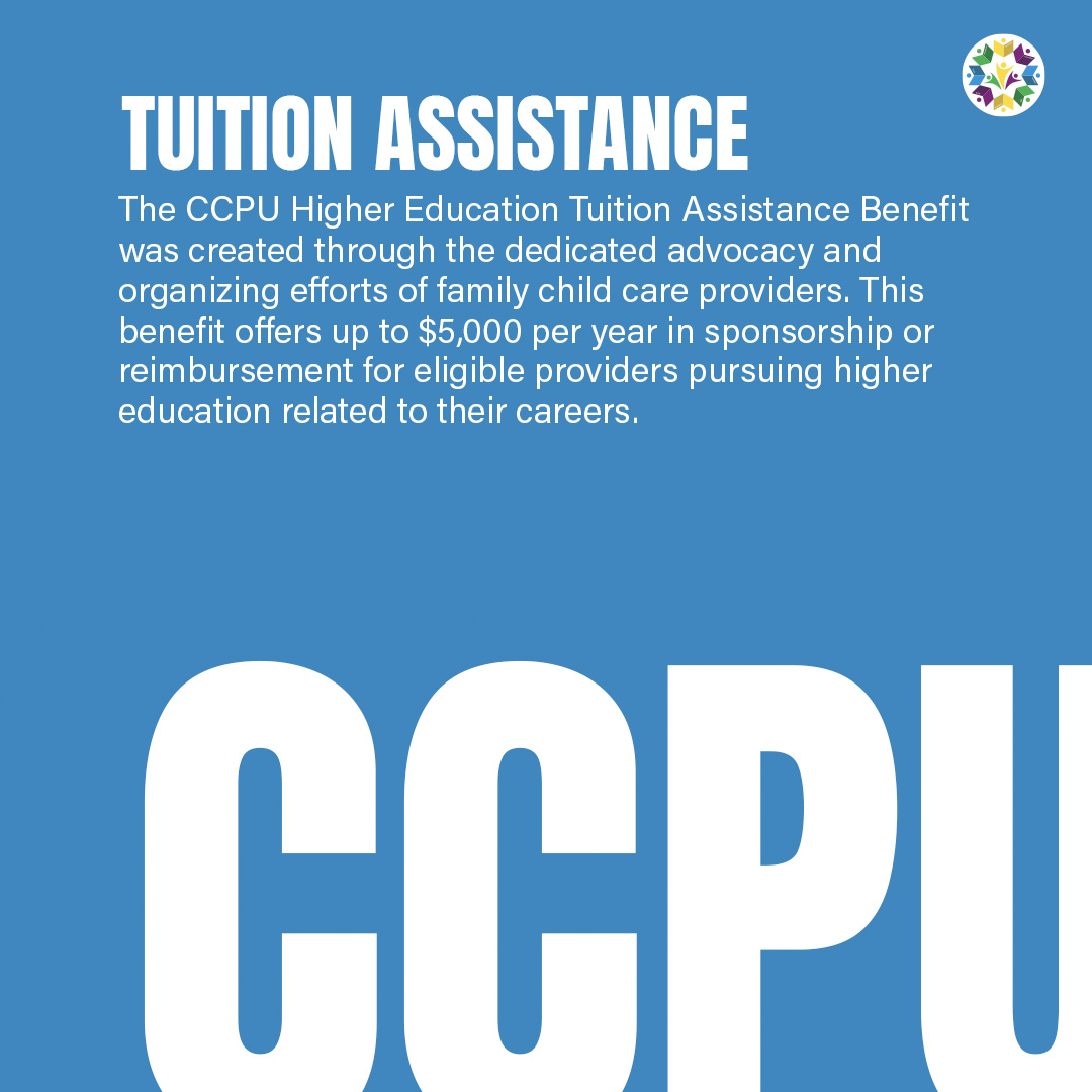 ccputrainingfnd's tweet photo. The CCPU Training Fund’s Tuition Assistance Benefit offers family child care providers up to $5,000/year to advance their education, improving care and outcomes for children. See the impact it’s made this year! #TuitionAssistance

https://t.co/LoDaR3VPbD https://t.co/cWTliocsqY