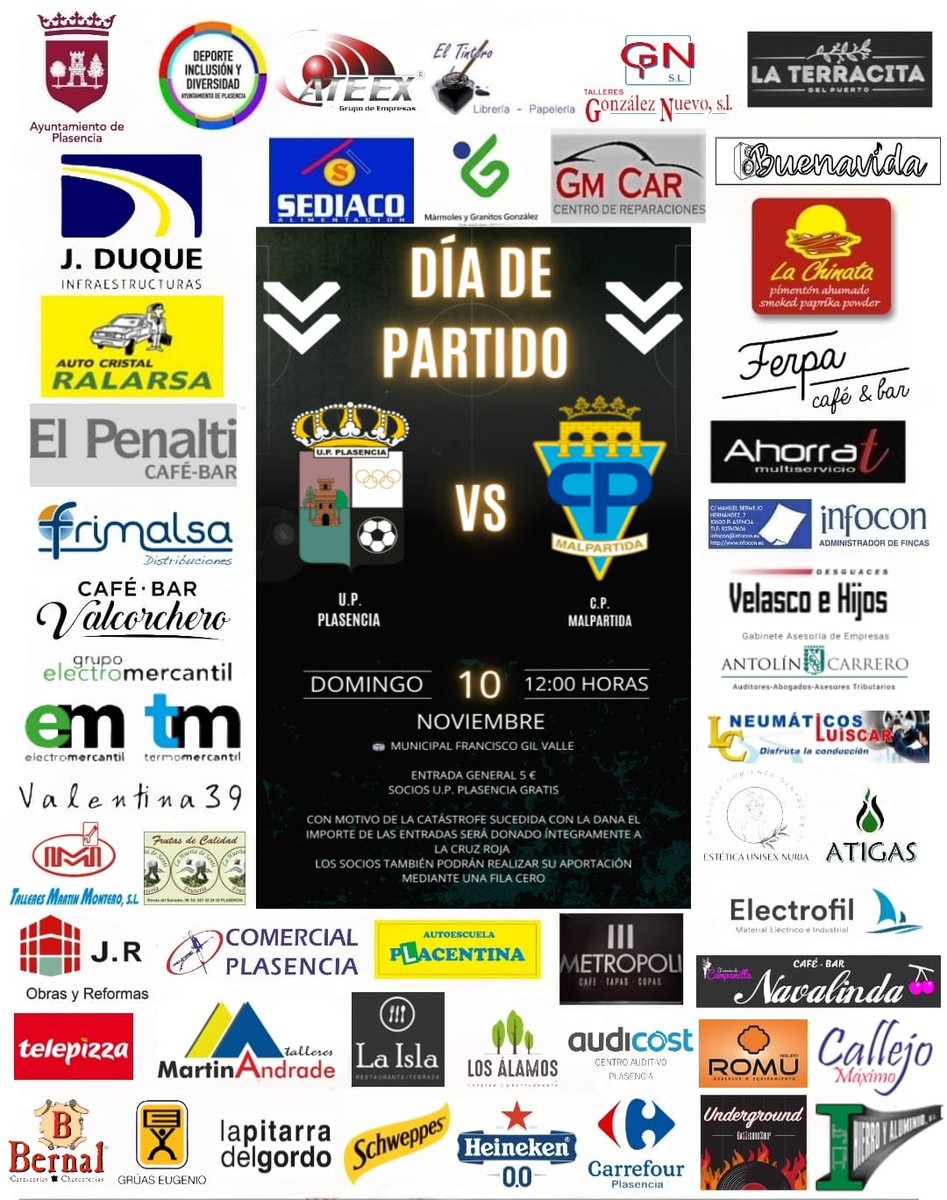 El domingo jugamos en casa!
💪🏽🤍🖤
Y con motivo de la catástrofe sucedida en nuestro país con la Dana, la recaudación integra de las entradas irá destinada a la causa y será ingresada en una cuenta de Cruz Roja.
Nuestro Club lamenta profundamente lo sucedido. 
➰🖤😔