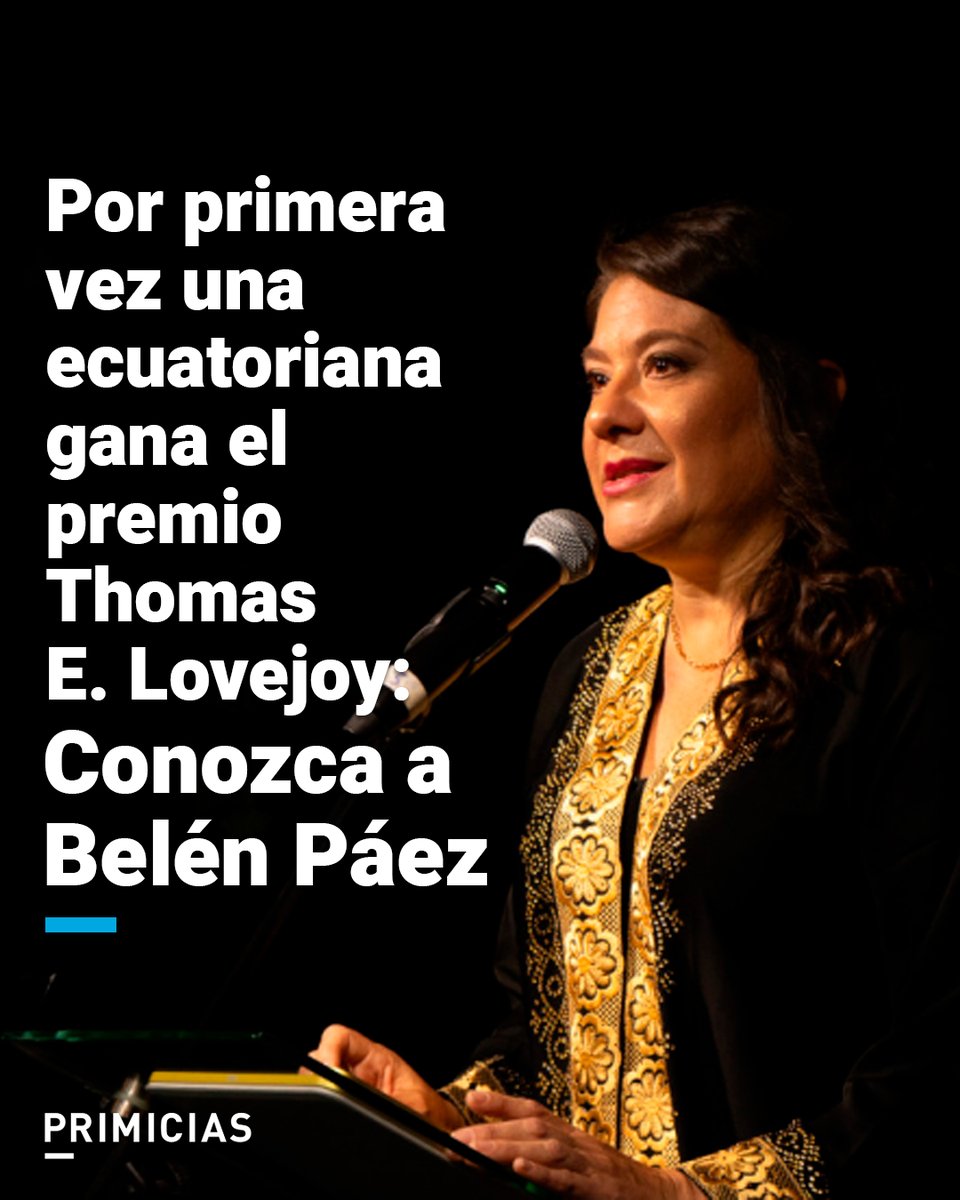Durante la pasada cumbre COP16 en Colombia, la ecuatoriana María Belén Páez Cano recibió el reconocimiento Thomas E. Lovejoy por su trabajo de conservación de los bosques en la Amazonía. prim.ec/rRpq50U0OUr