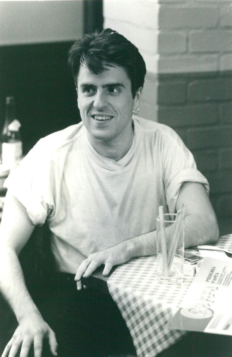 Actor Con O'Neil in the Casa Italia filming the 1990 film Dancin' Thru the Dark, Liverpool