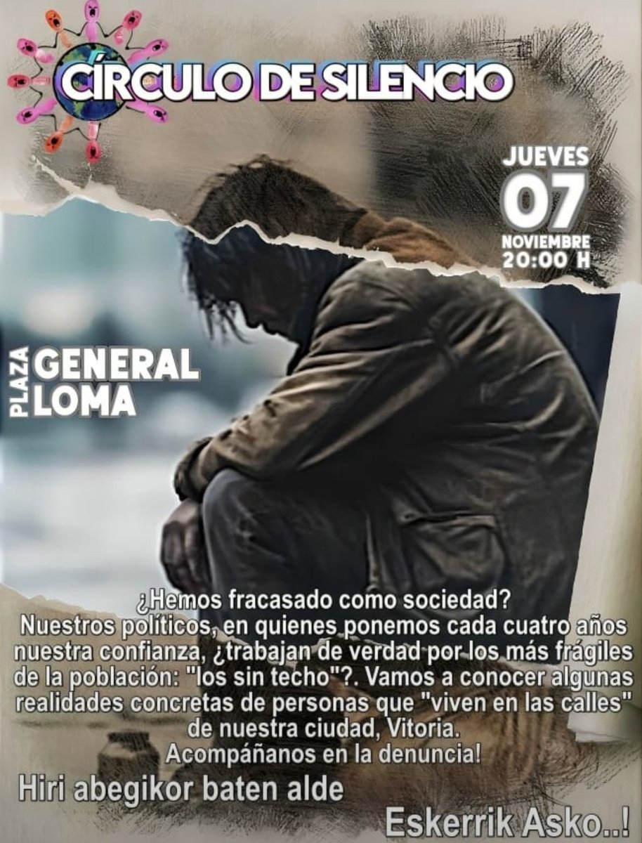 Nos vemos este jueves en la plaza del General Loma de Vitoria. <a href="/DiocesisVitoria/">Diócesis de Vitoria - Gasteizko Elizbarrutia</a> <a href="/ProgramaBerakah/">Berakah</a>