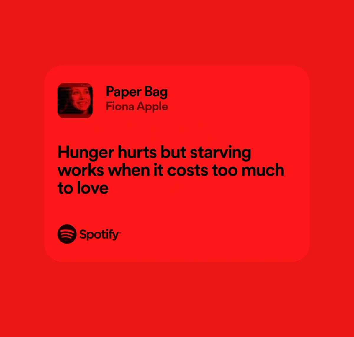 "hunger hurts but starving works"