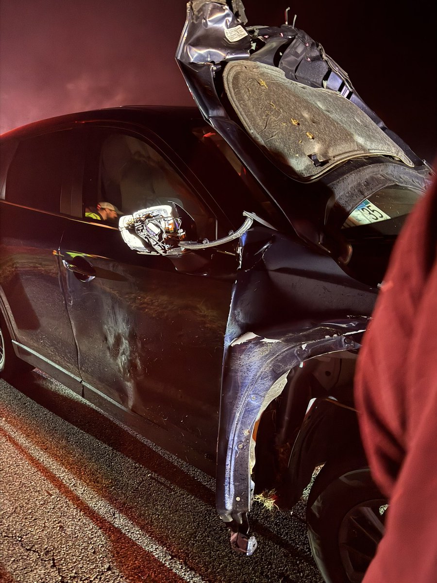 May have totaled my car after the concert, but I would 100% do it all over again! The concert was absolutely electric and I was able to live out my dream at #IndyTSTheErasTour N1 ☺️ <a href="/taylornation13/">Taylor Nation</a> regardless of this accident (involving a deer) it was the best night of my life!