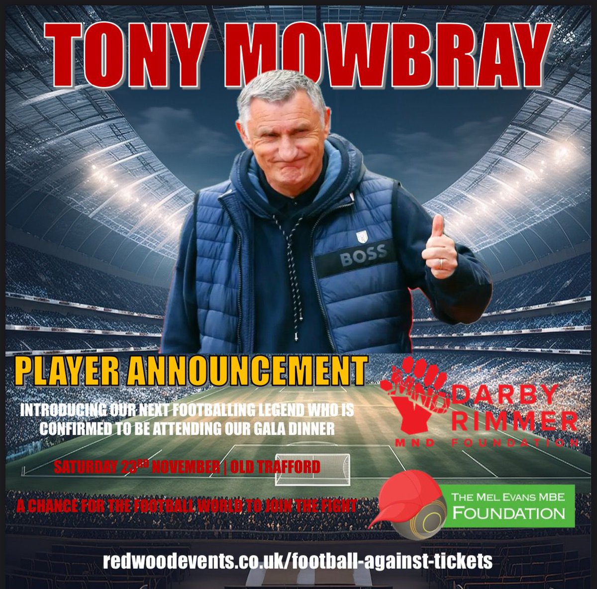 📣Football Against MND Gala Dinner. One week left to purchase tickets, very few remaining. 
Come join us on one of the biggest nights in the fight against MND and the Football world coming together. All proceeds will go towards MND research. 
🎫➡️ tickettailor.com/checkout/view-…