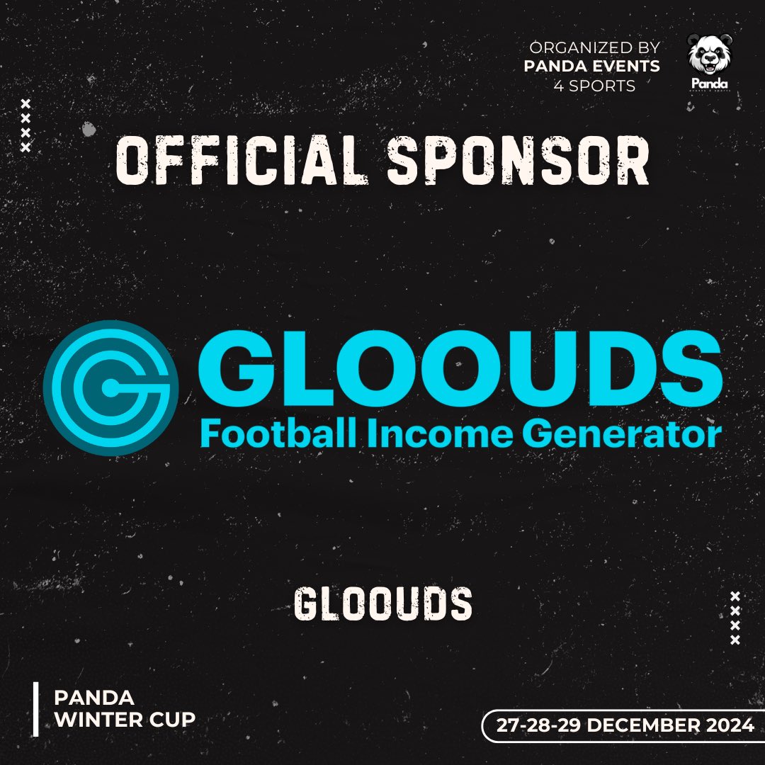 🅾🅵🅵🅸🅲🅸🅰🅻 🆂🅿🅾🅽🆂🅾🆁

Welcome our new sponsor, 𝐆𝐋𝐎𝐎𝐔𝐃𝐒, to the team! 

Your support will be key in making 𝐏𝐚𝐧𝐝𝐚 𝐖𝐢𝐧𝐭𝐞𝐫 𝐂𝐮𝐩 an unforgettable experience. 

Thank you for believing in talent and the future of football. 

Let’s go forward together!
