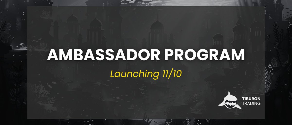 Tiburontrading's tweet photo. Become a Tiburon Ambassador! 🦈

We're launching our Ambassador Program to bring Web3 influencers, community leaders, and traders together! 

Get exclusive access, earn BIG referral fees, and help grow the next-gen Solana trading terminal.

Apply here 👉https://t.co/KOmmX7ZEN0