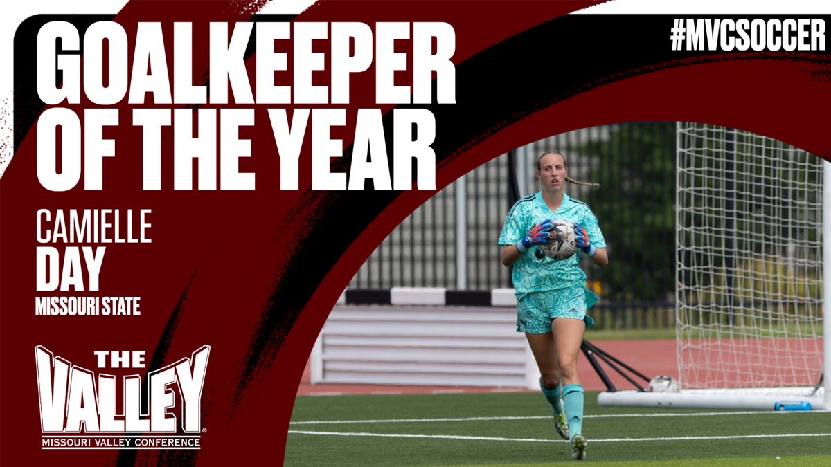 MVCsports's tweet photo. ⚽️MVC Goalkeeper of the Year⚽️

Camielle Day of @MoStateWSOC 

More➡️https://t.co/E6g1IiGdSV

#MVCSoccer https://t.co/szUbWY52IY